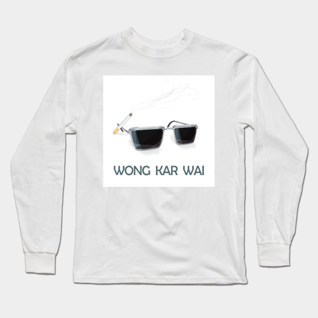 Wong Kar Wai Sunglasses and Cigarettes Long Sleeve T-Shirt by Youre-So-Punny